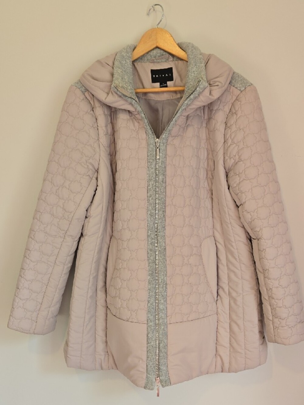Tribal Lightweight Fall Jacket In Creamy Beige L/XL